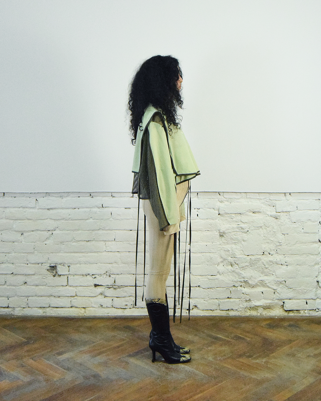 Green layered shirt