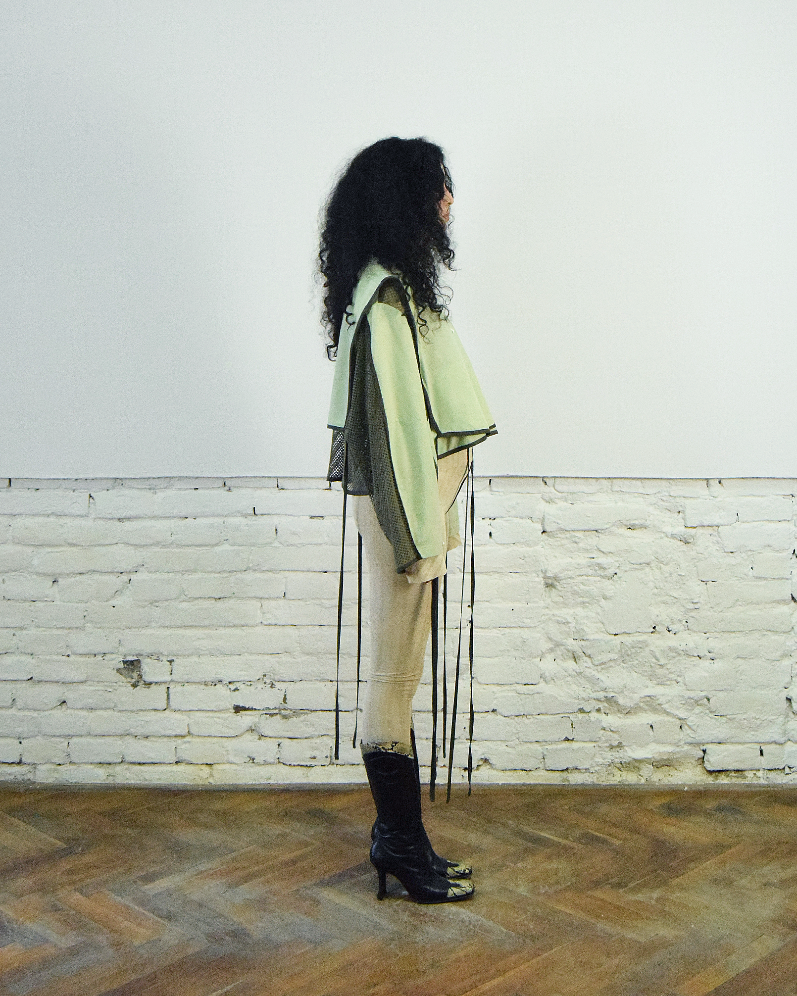 Green layered shirt
