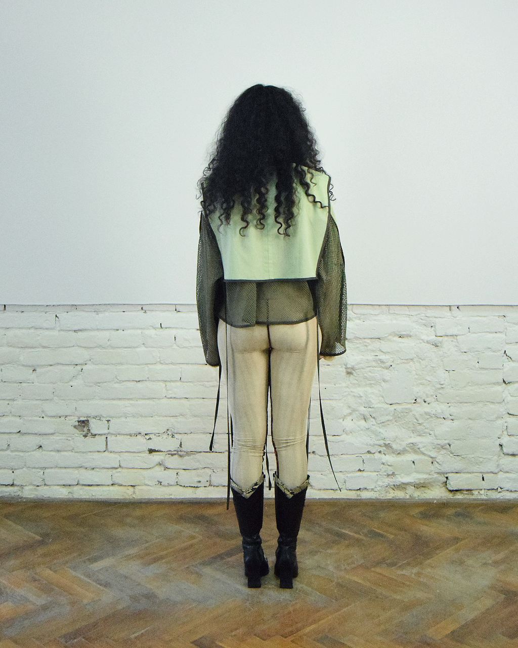 Green layered shirt