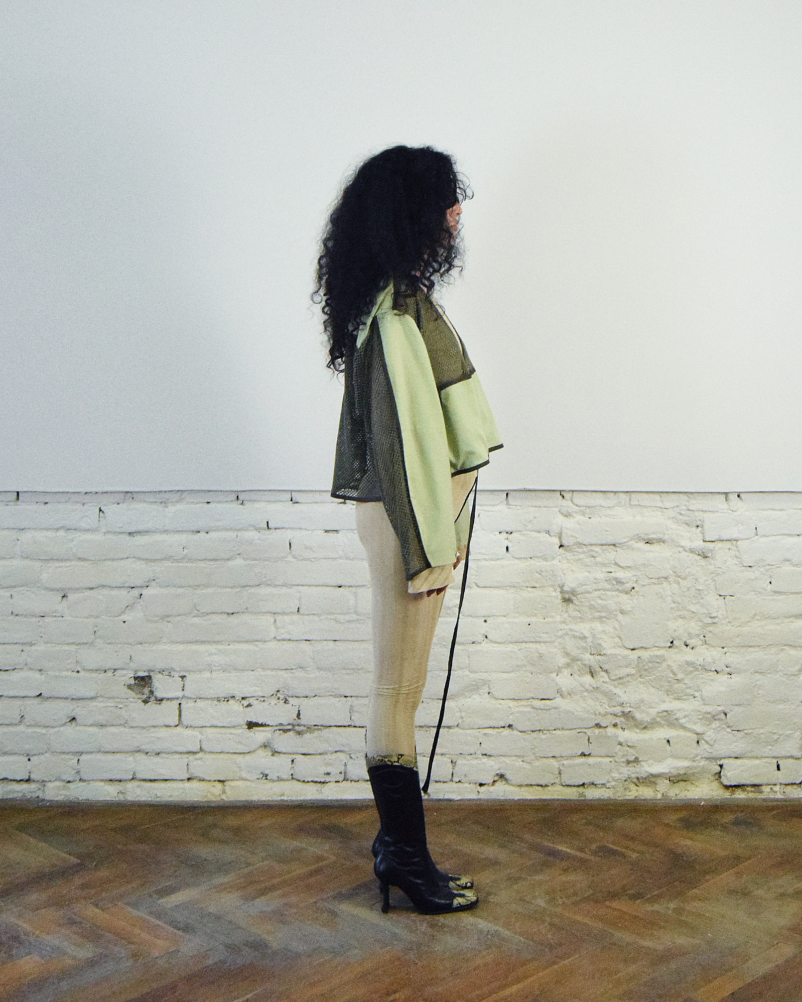 Green layered shirt