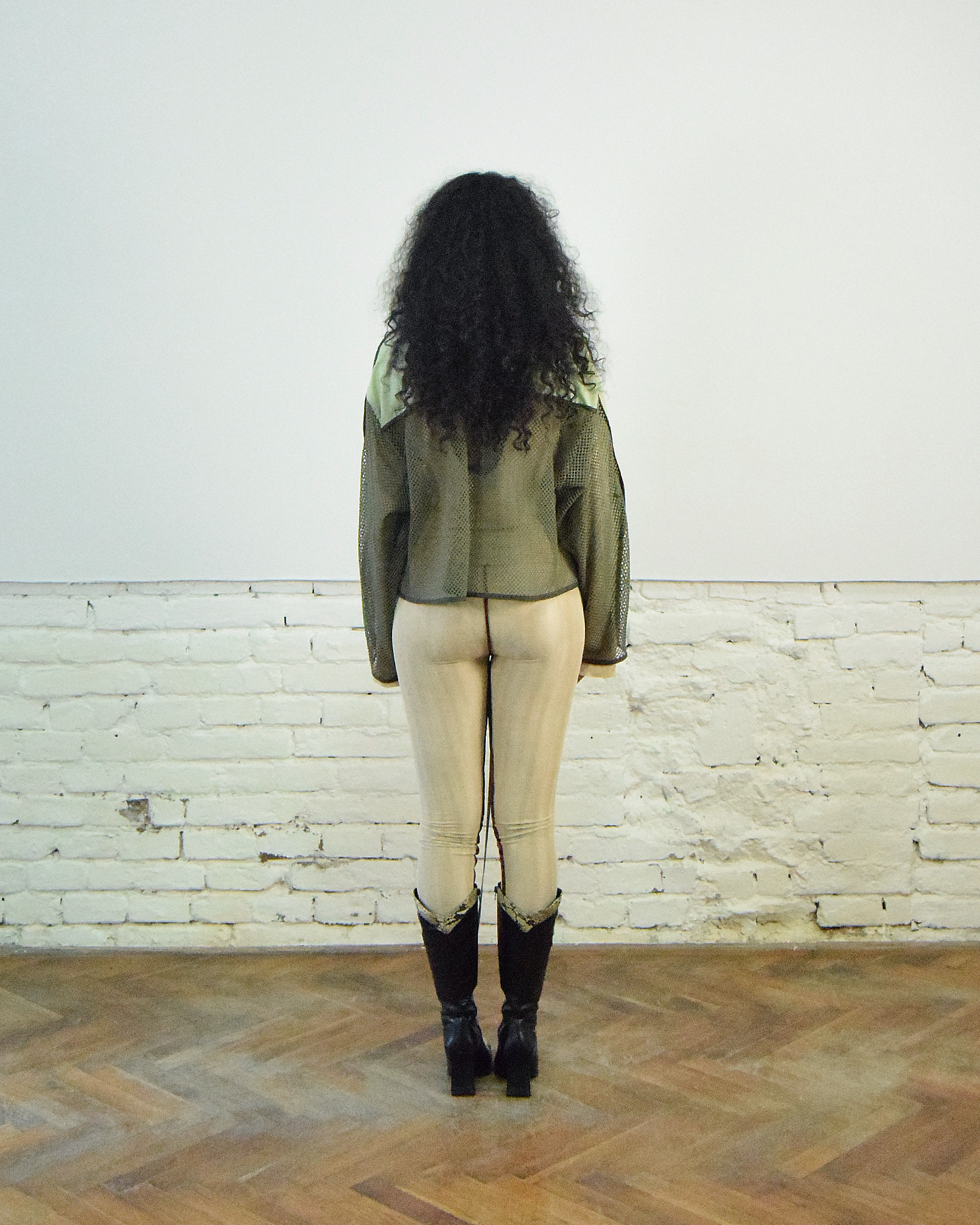 Green layered shirt