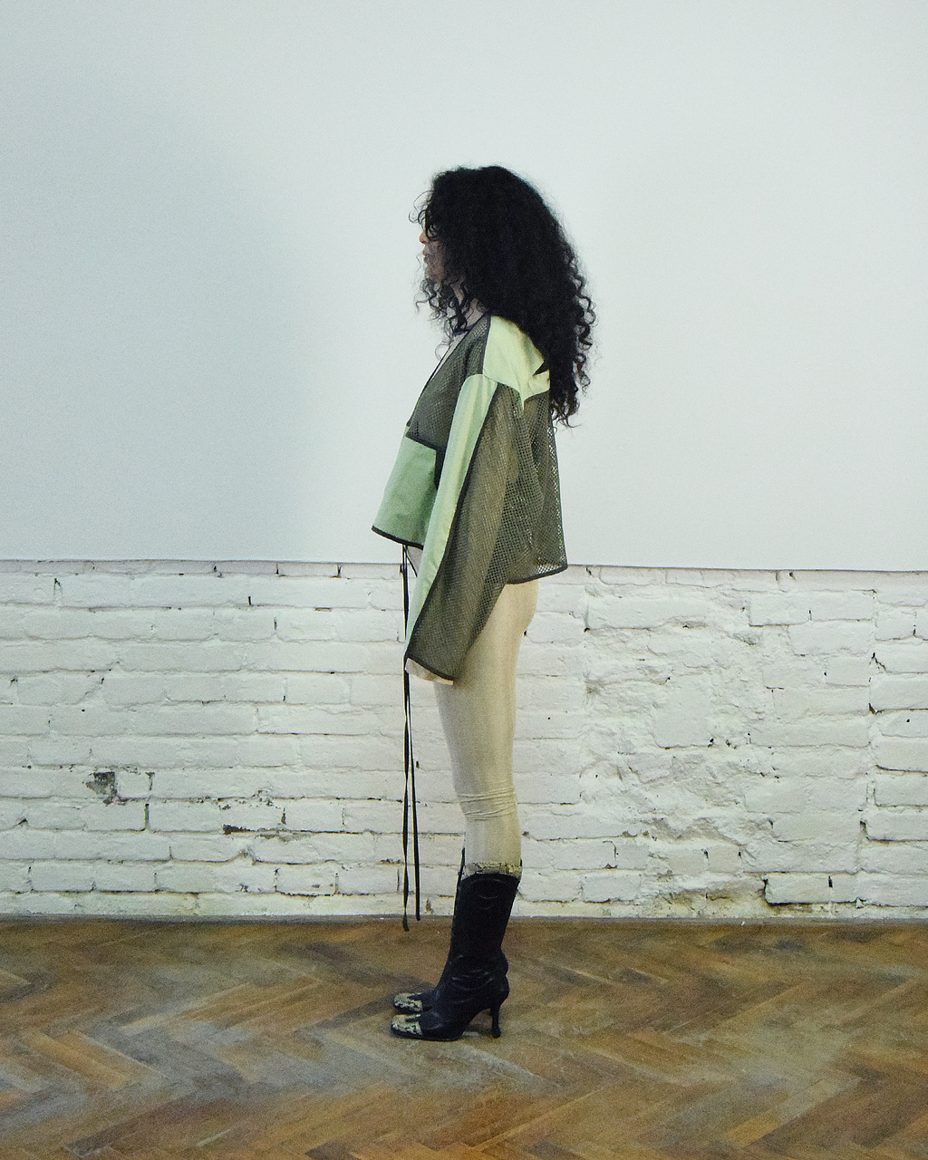 Green layered shirt