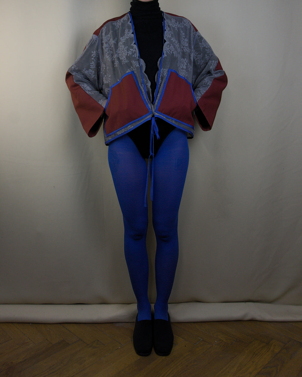 Layered nut embellished jacket