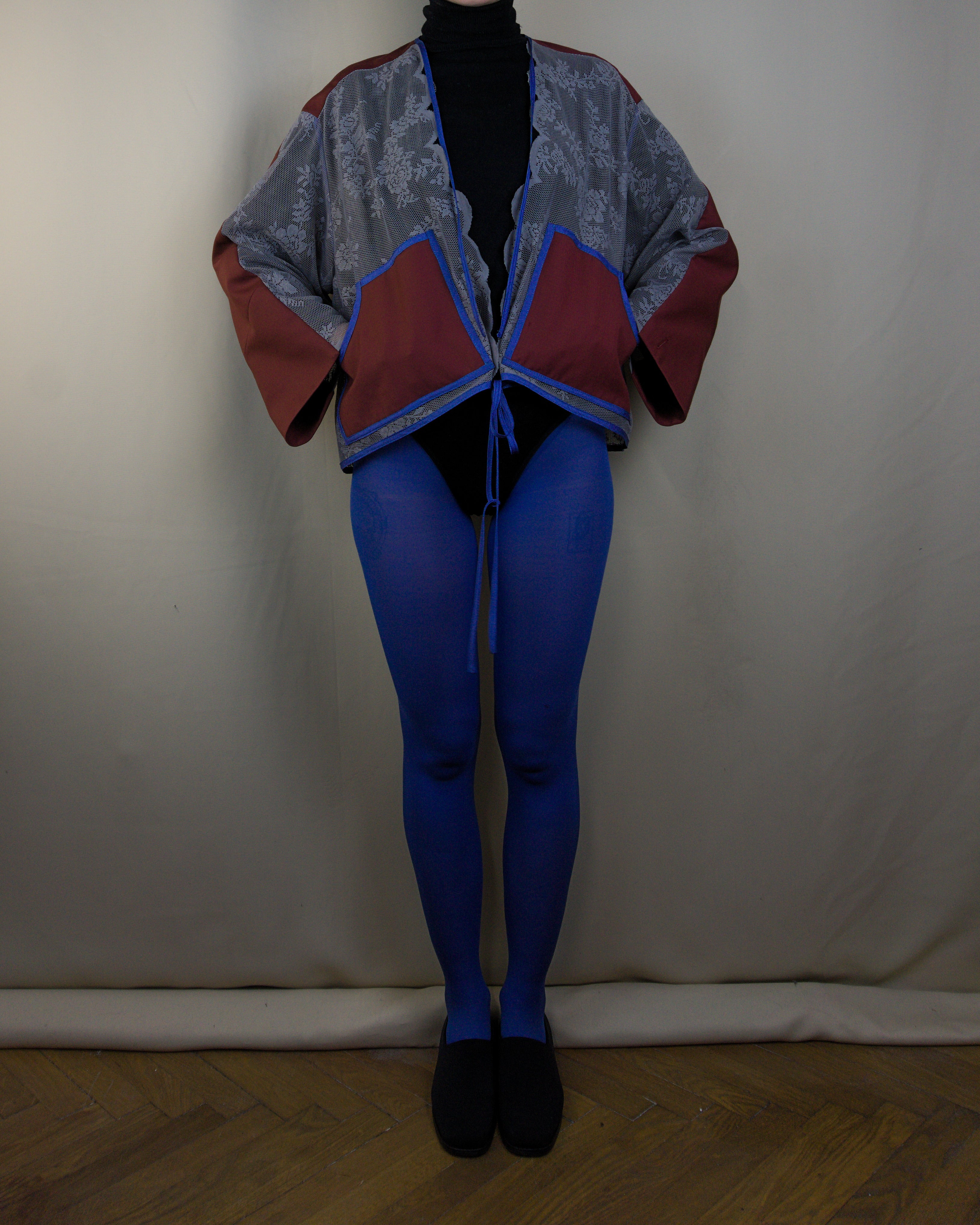 Layered nut embellished jacket