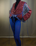 Layered nut embellished jacket