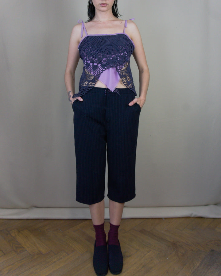 Hand dyed lace top