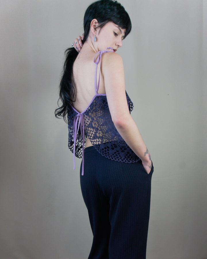 Hand dyed lace top