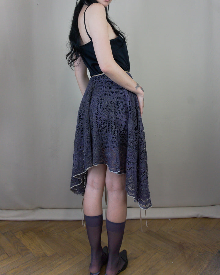 Modular bat sleeve top/layered skirt