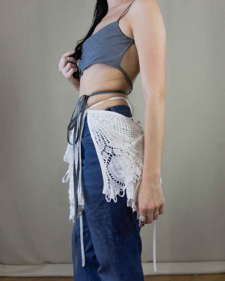 Draped cotton top