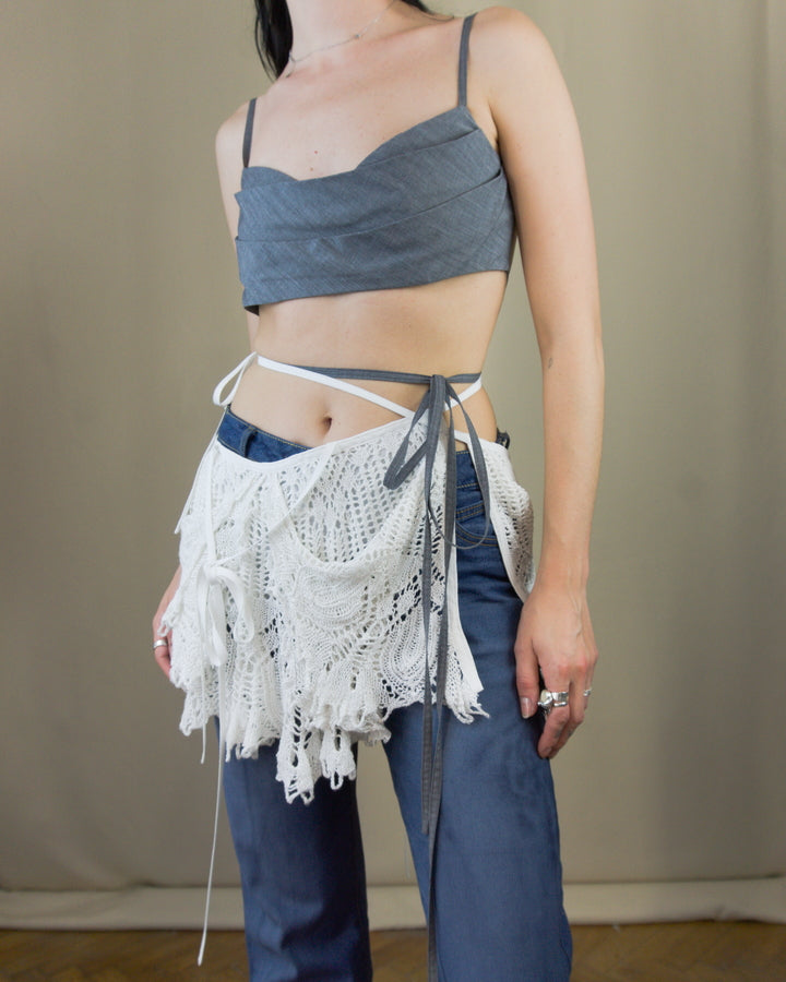 Draped cotton top