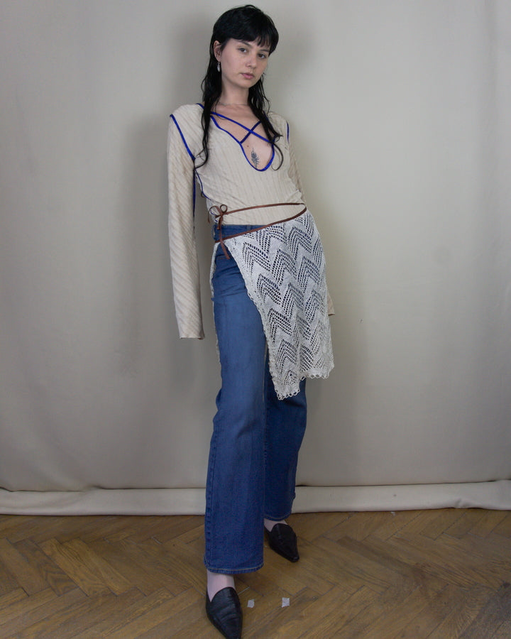 Silk layered skirt