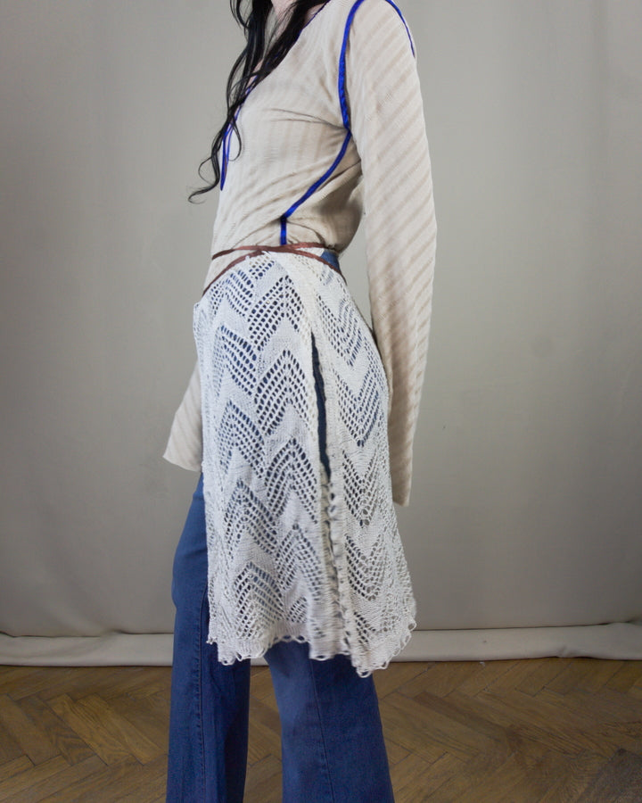 Silk layered skirt