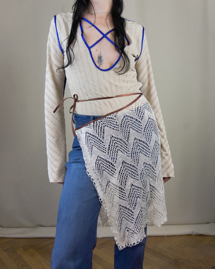 Silk layered skirt