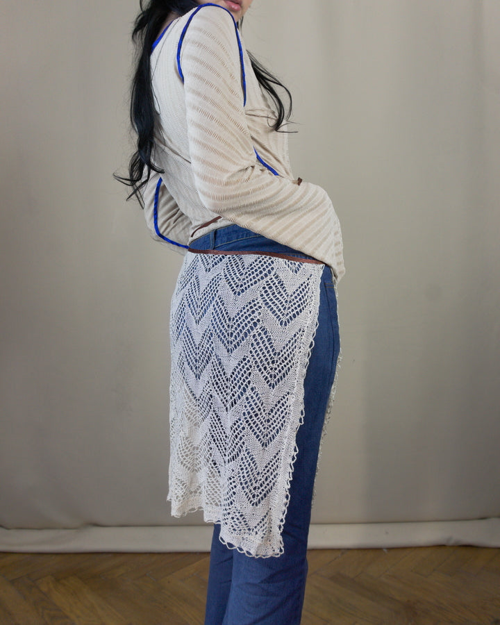 Silk layered skirt