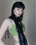 Black lace headscarf