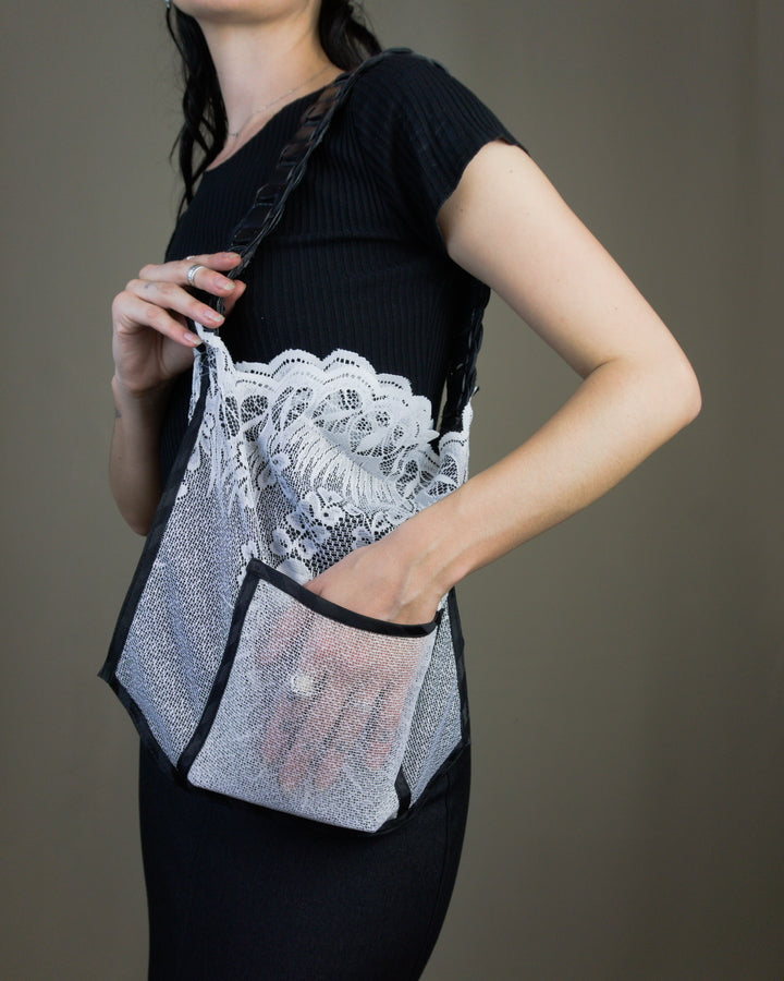 Lace tote bag