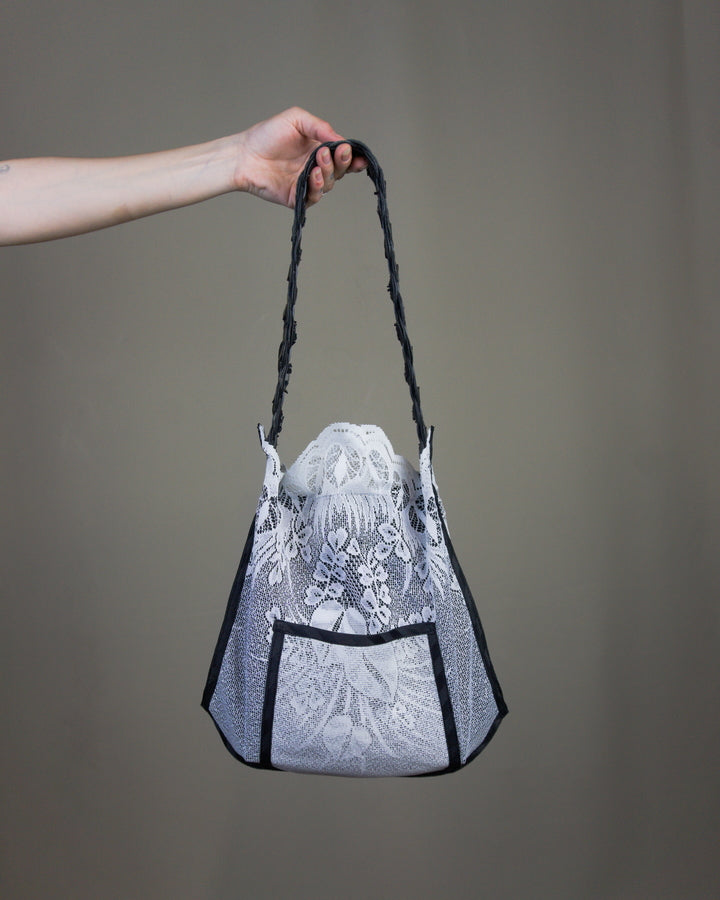 Lace tote bag