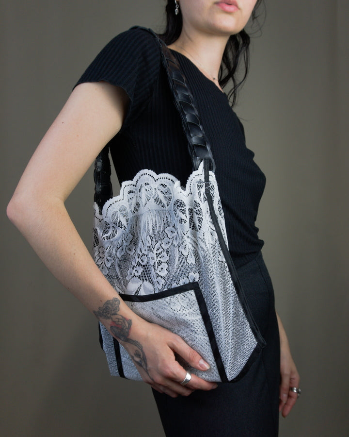 Lace tote bag