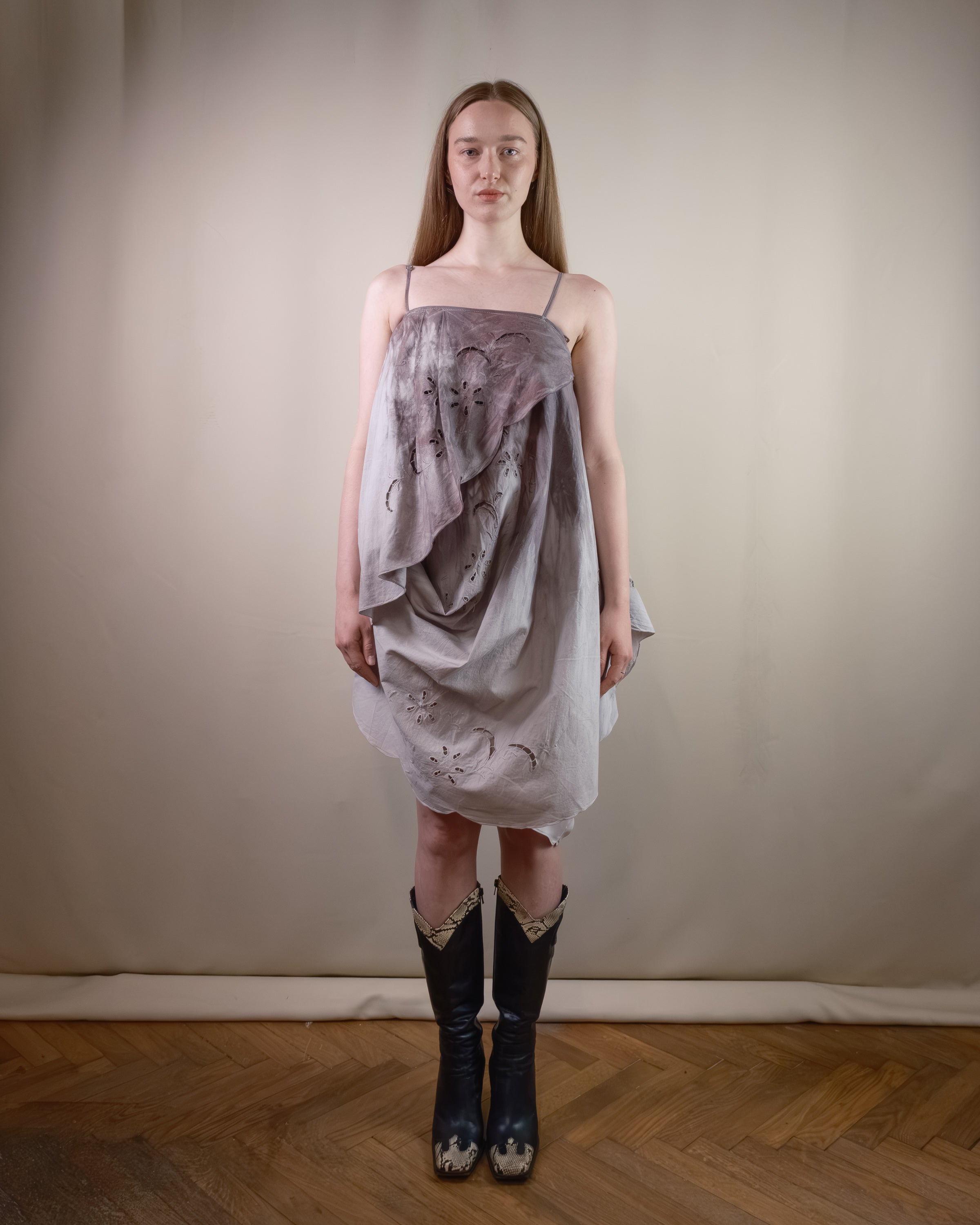 Hand dyed modular dress/skirt