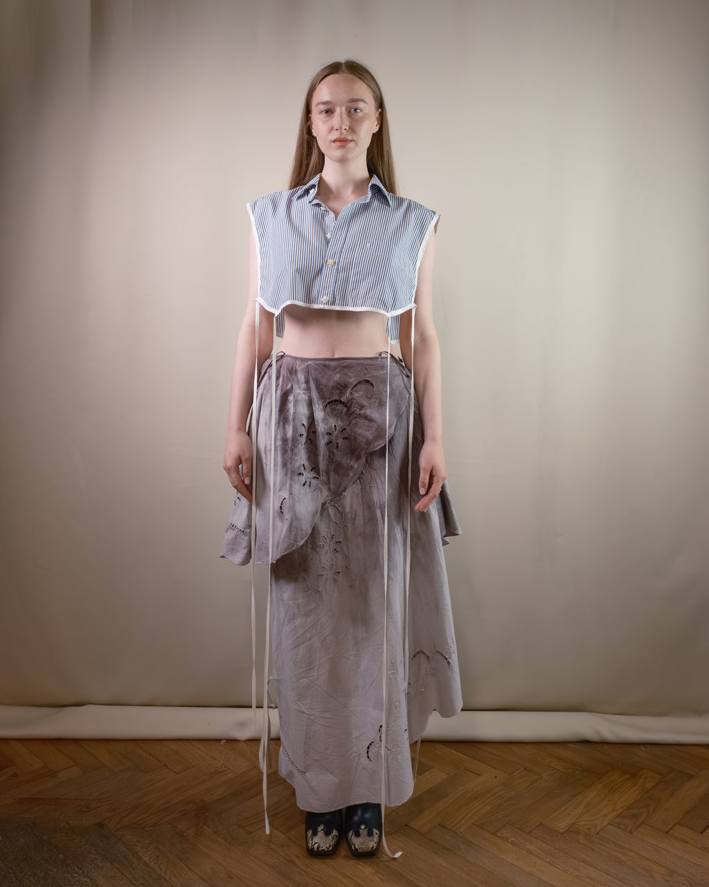 Hand dyed modular dress/skirt