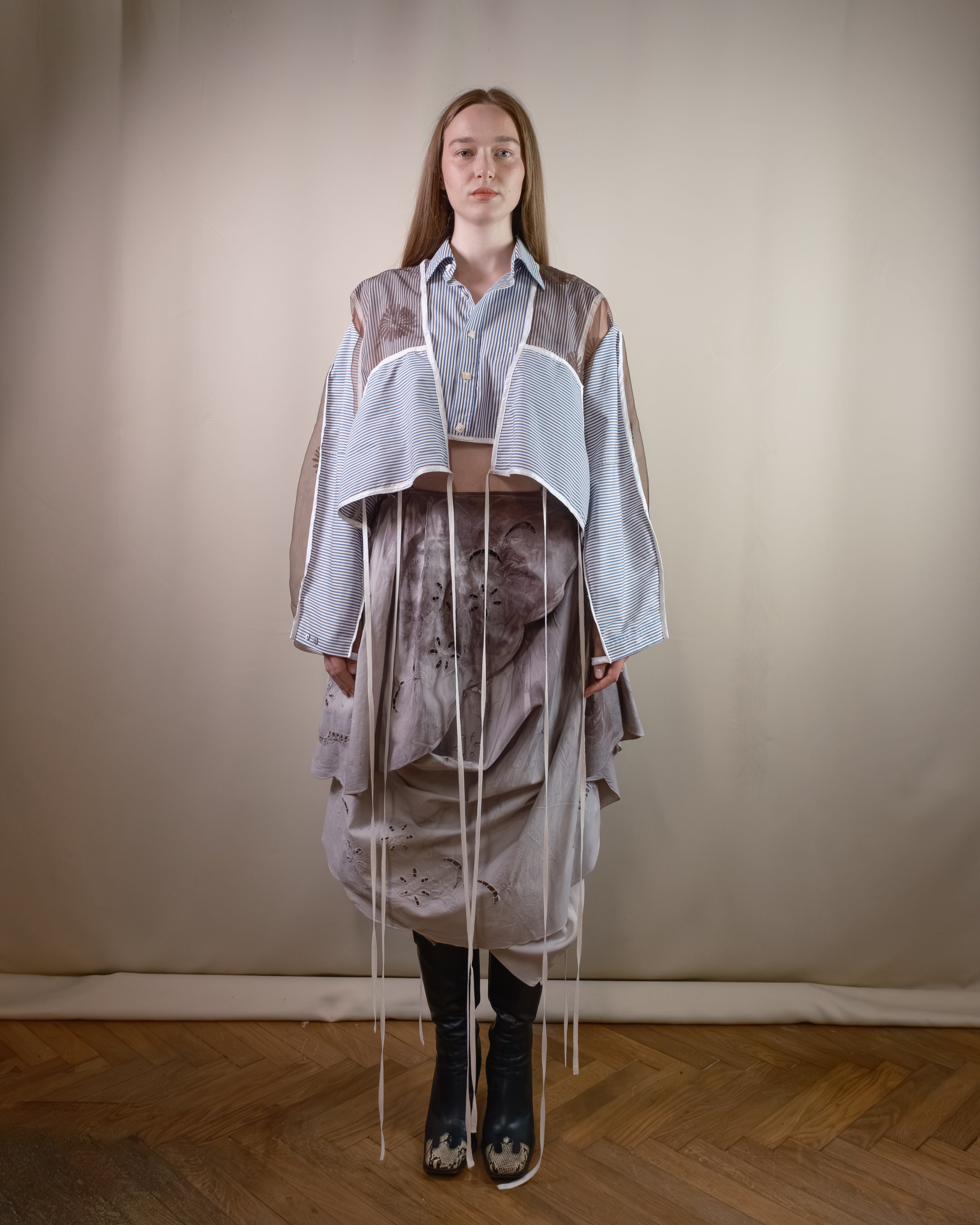Hand dyed modular dress/skirt