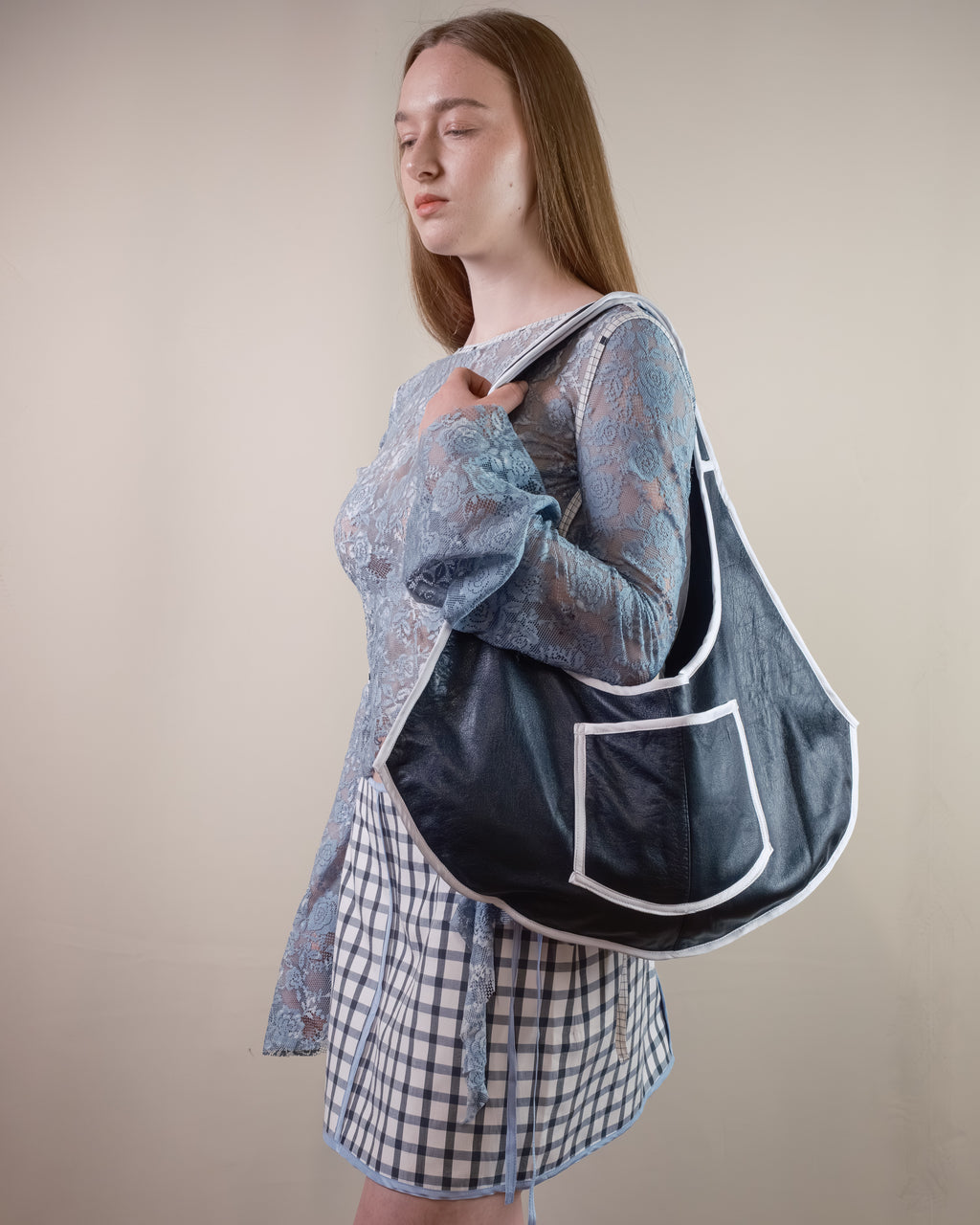 Black leather bag