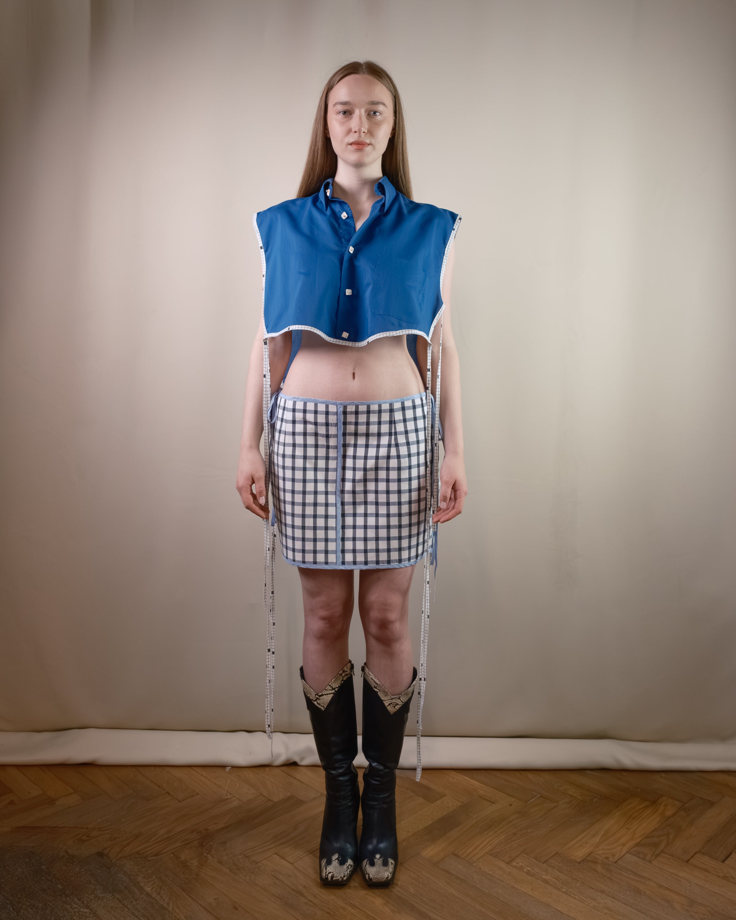 Blue layered shirt