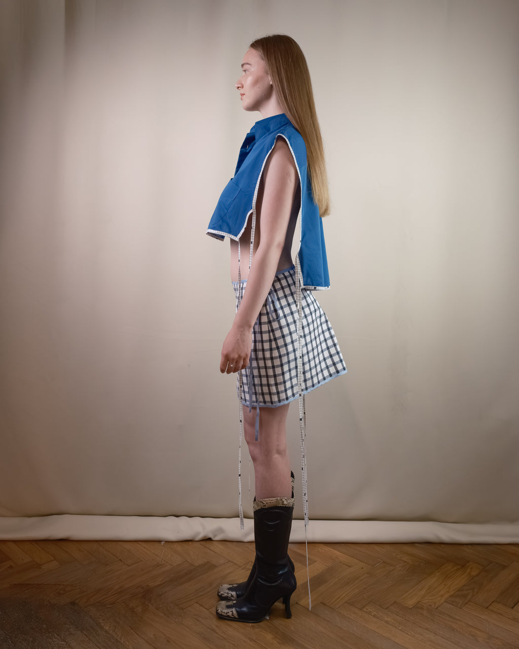 Blue layered shirt