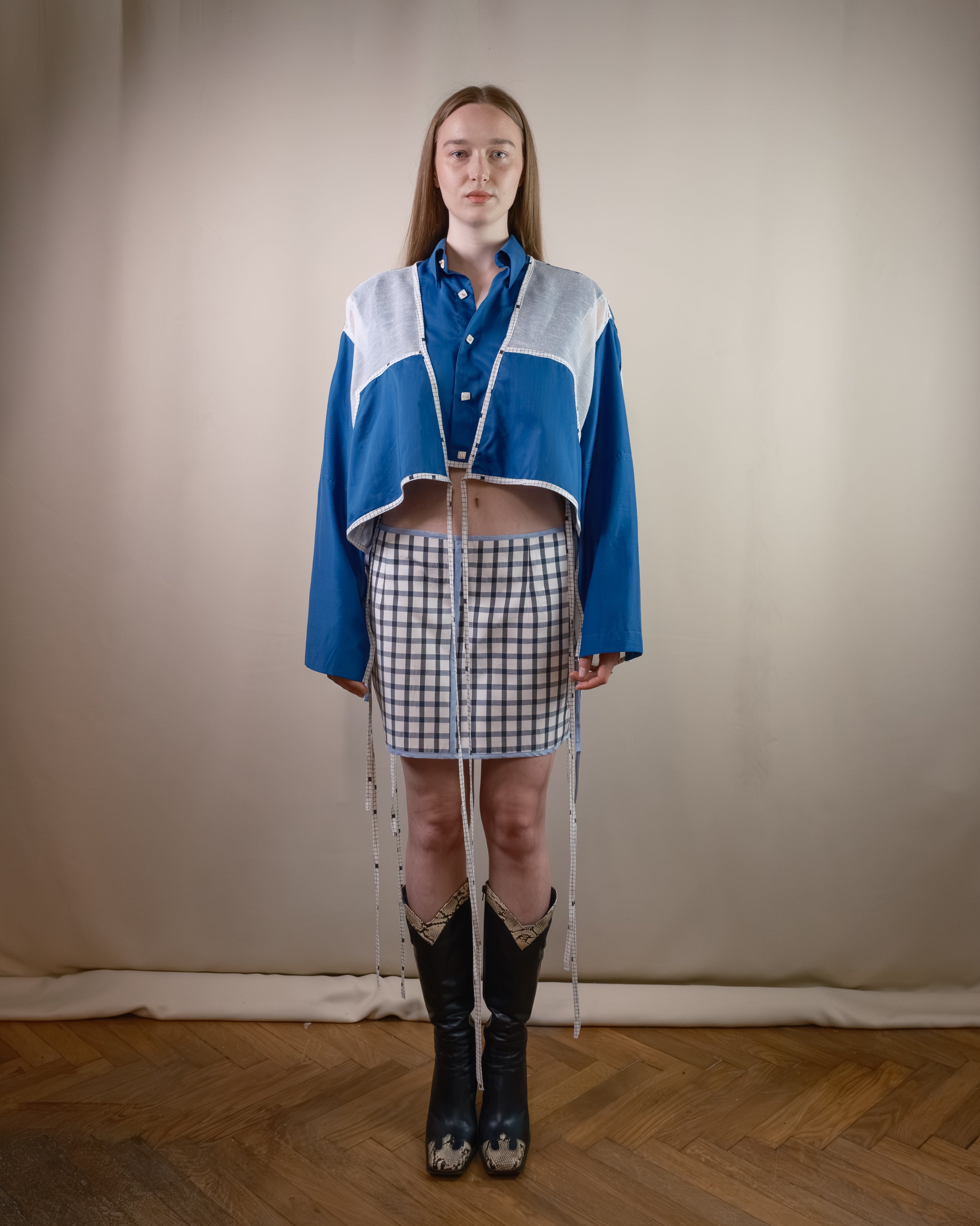 Blue layered shirt