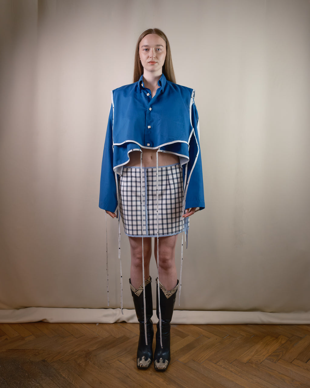 Blue layered shirt