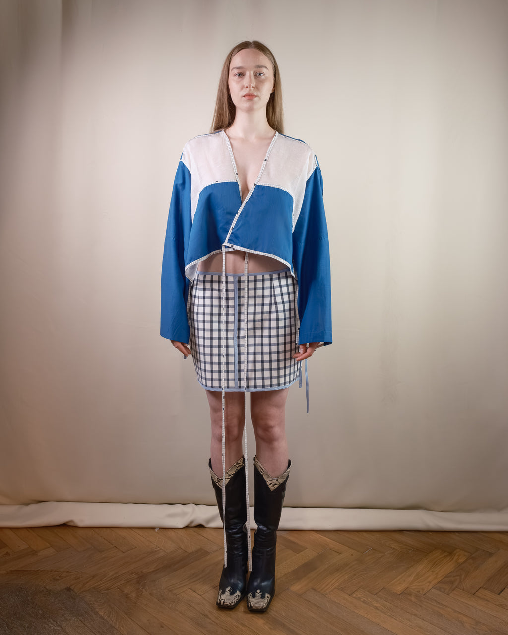 Blue layered shirt