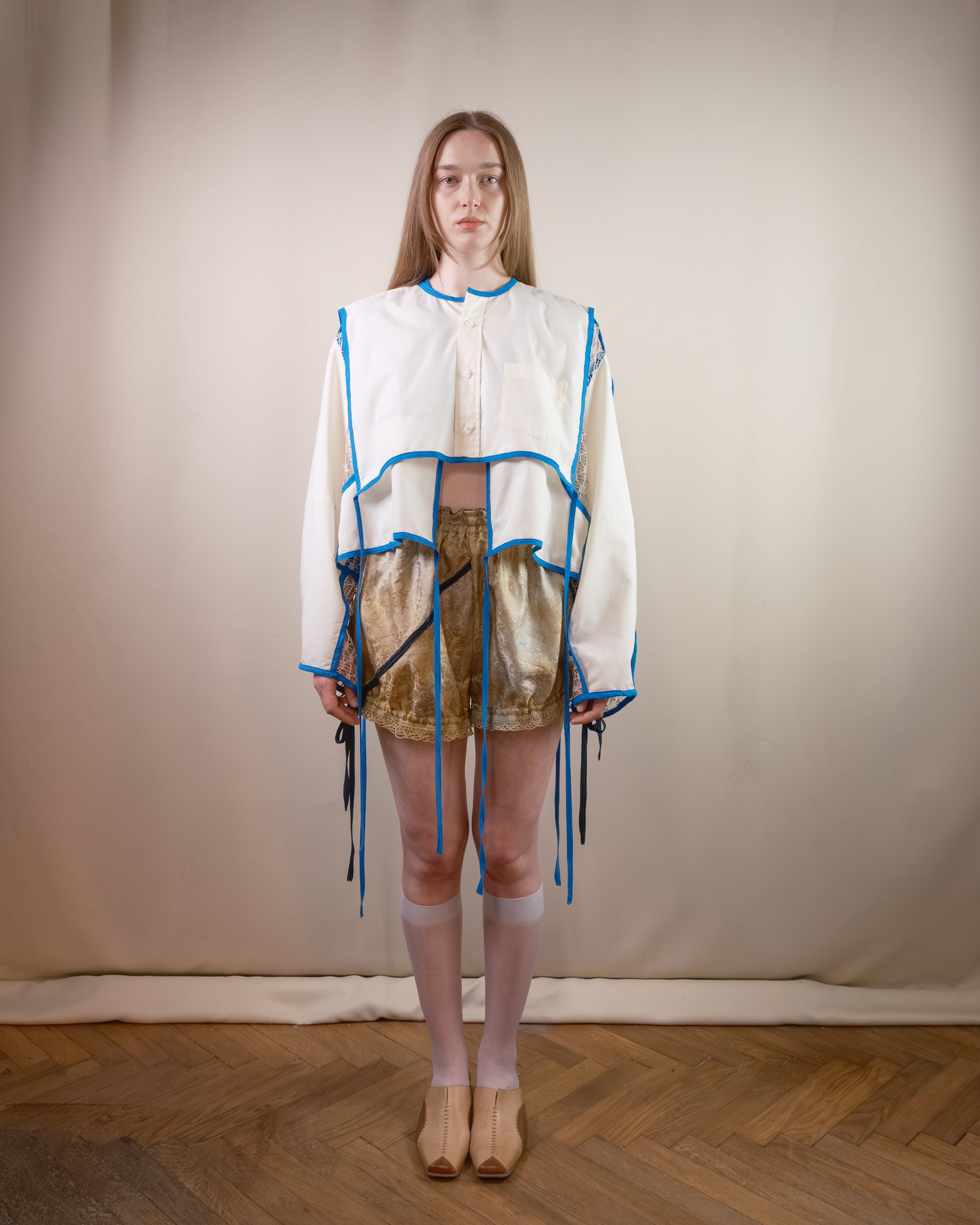 Butter yellow layered shirt