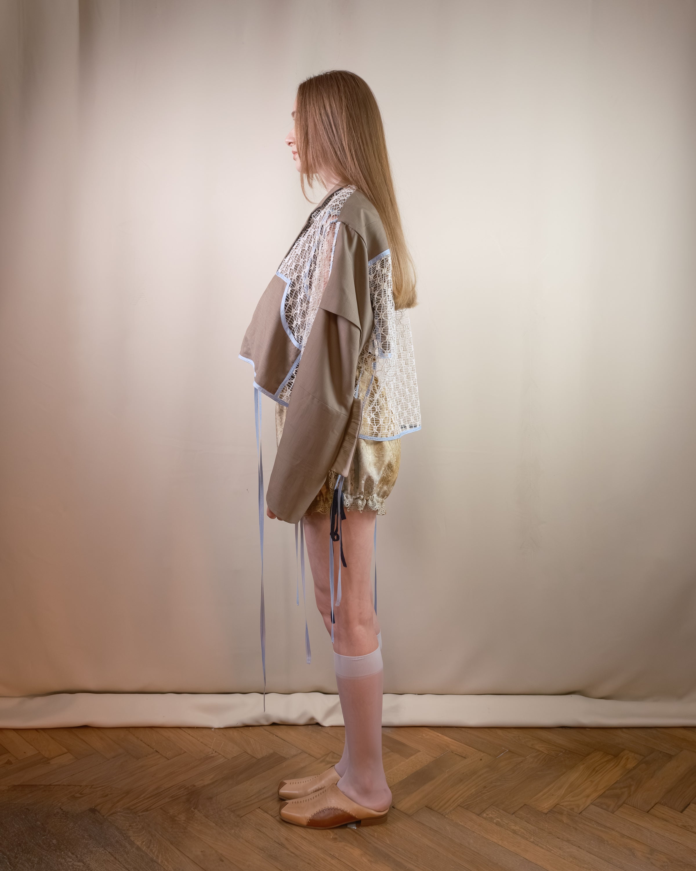 Rust dyed bloomer shorts