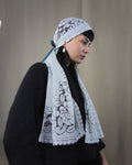 Dyed lace headpiece