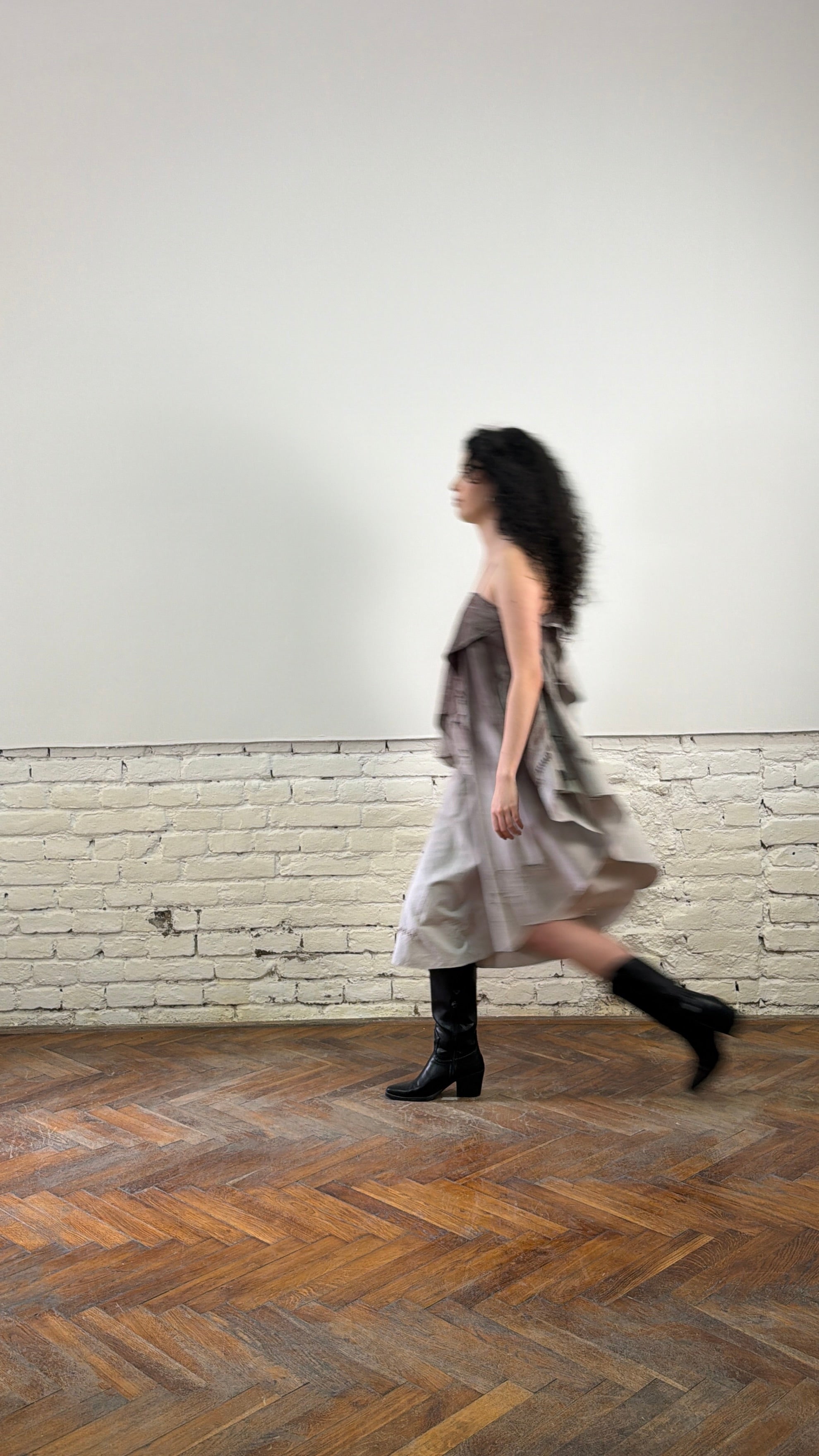 Hand dyed modular dress/skirt