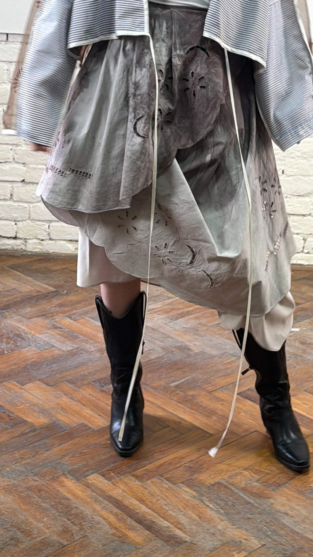 Hand dyed modular dress/skirt