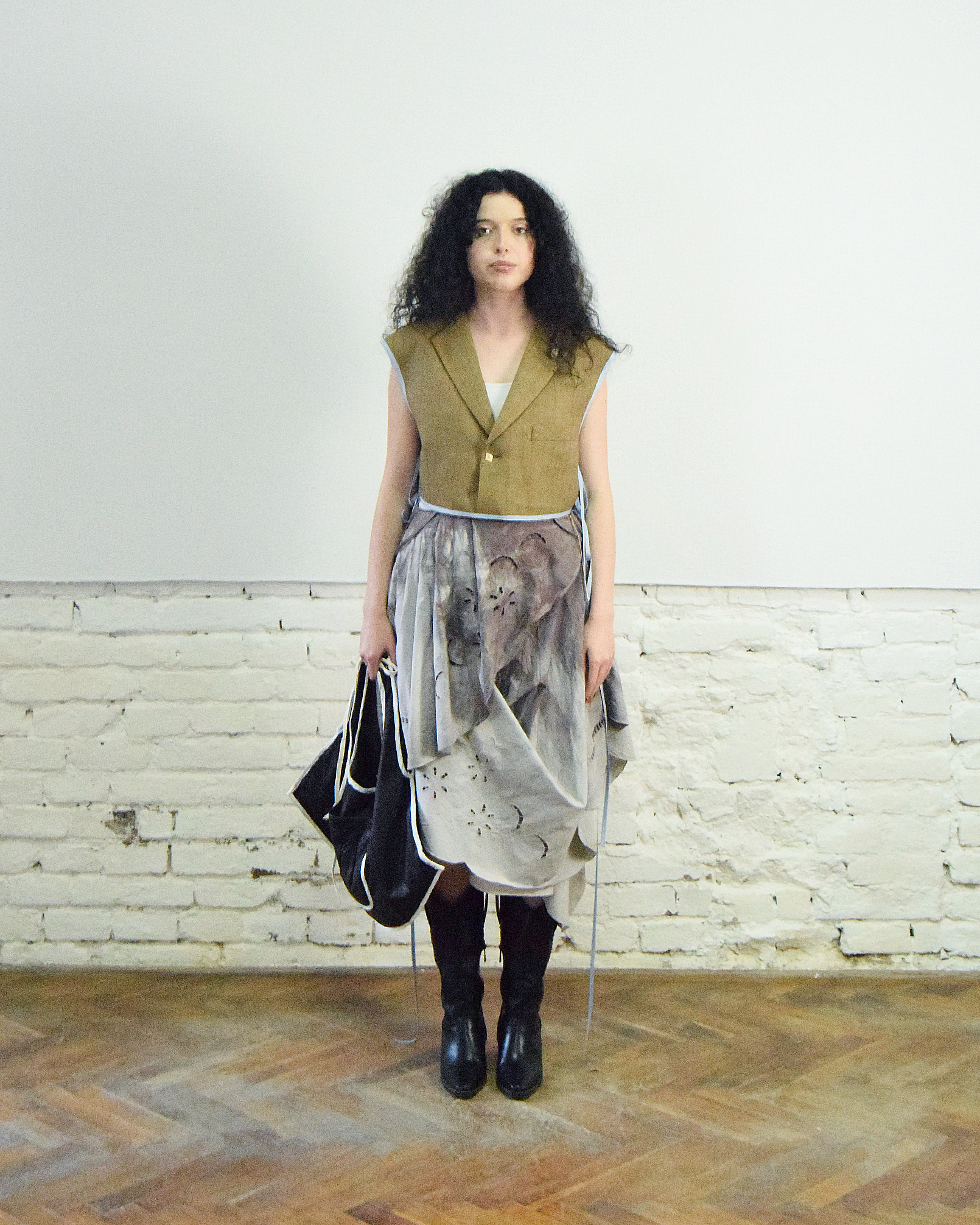 Light brown wool vest