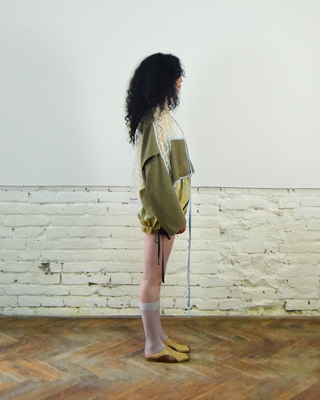 Rust dyed bloomer shorts