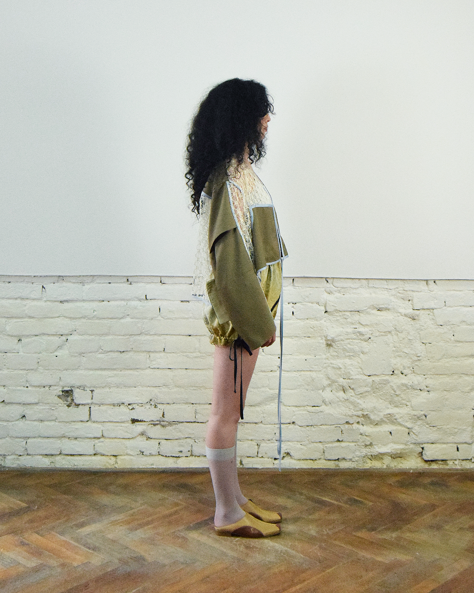 Rust dyed bloomer shorts
