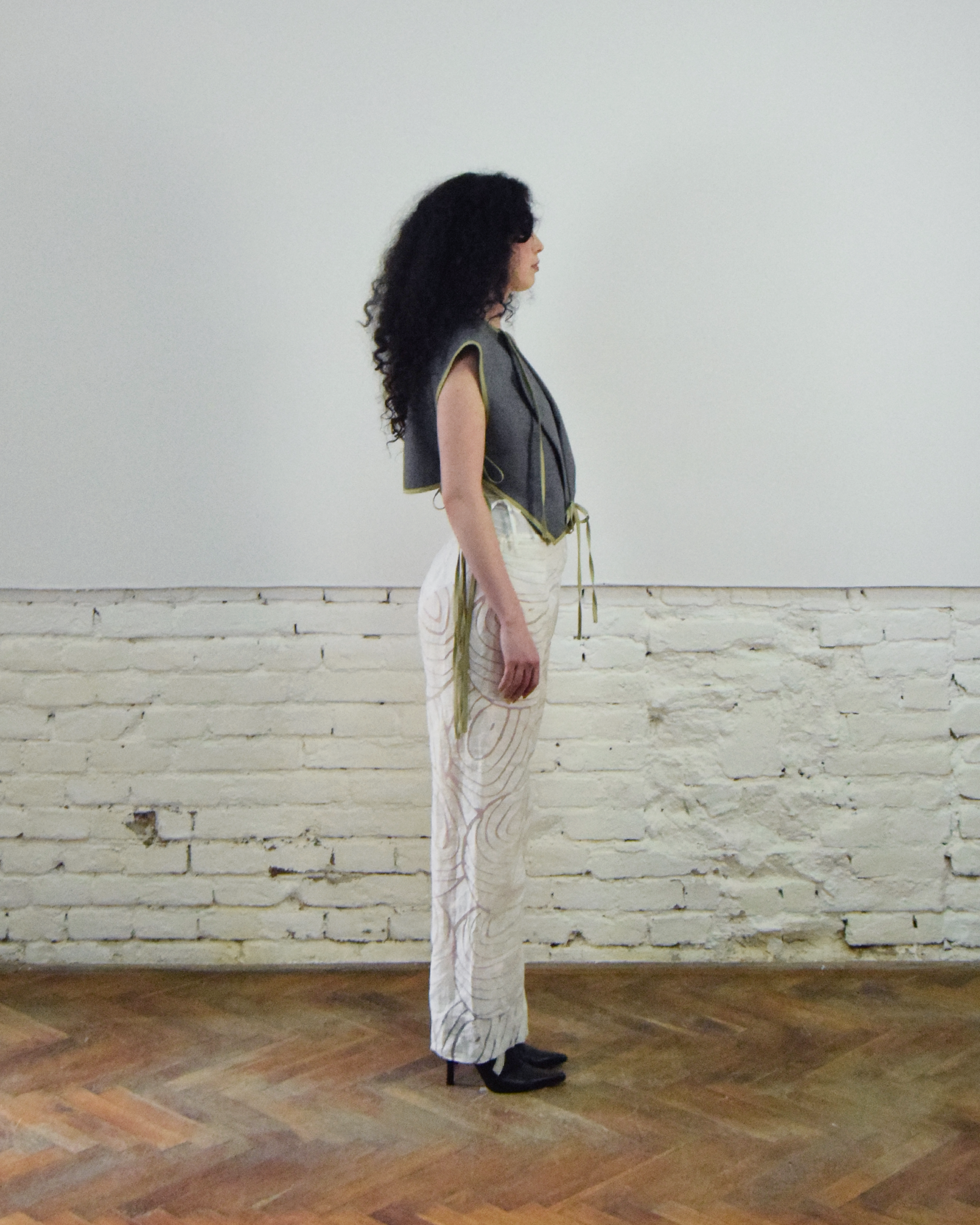 White see-though trousers