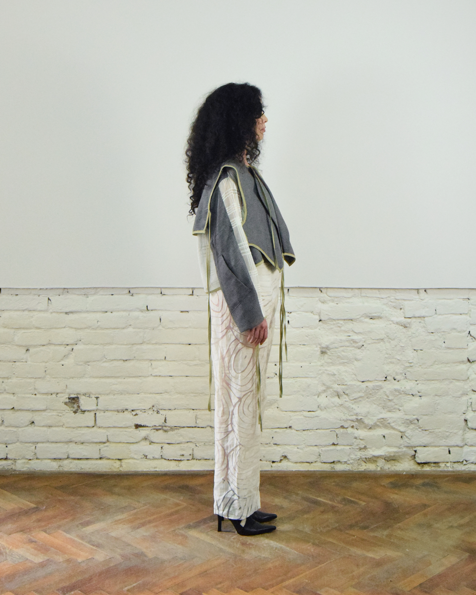 White see-though trousers