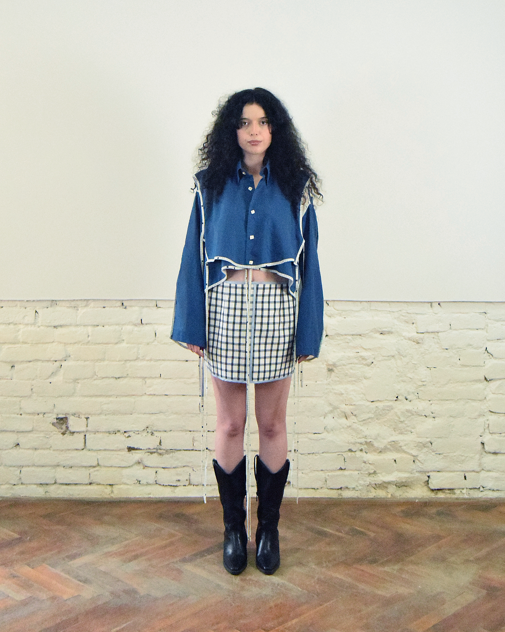 Blue layered shirt