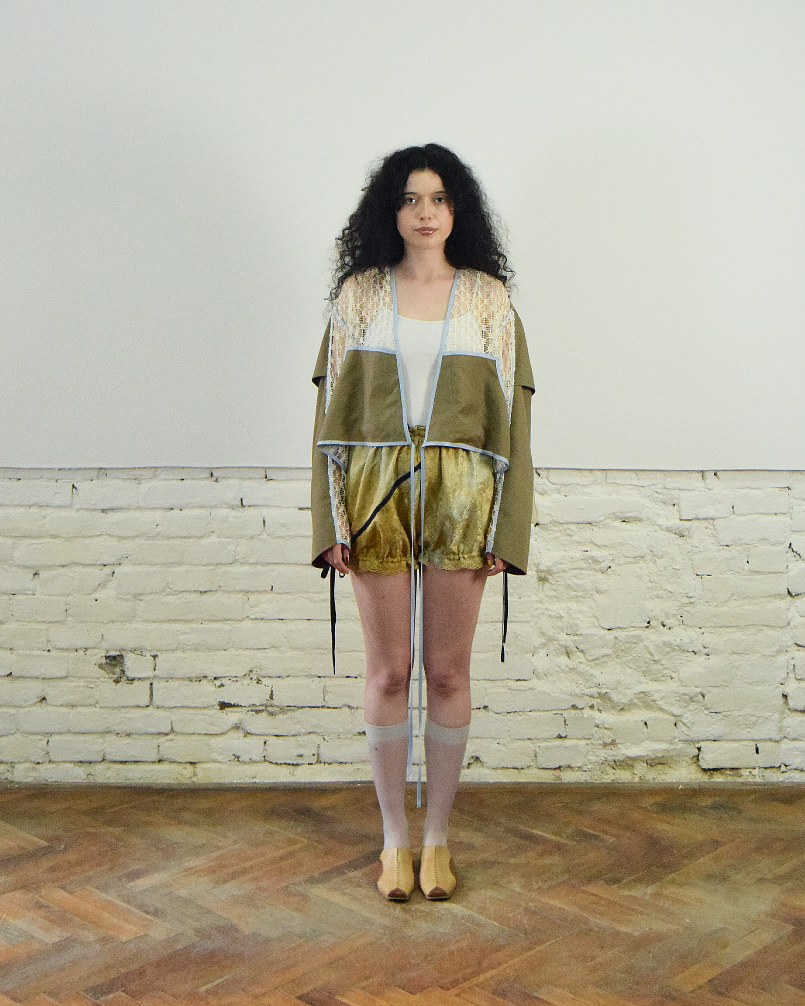 Rust dyed bloomer shorts