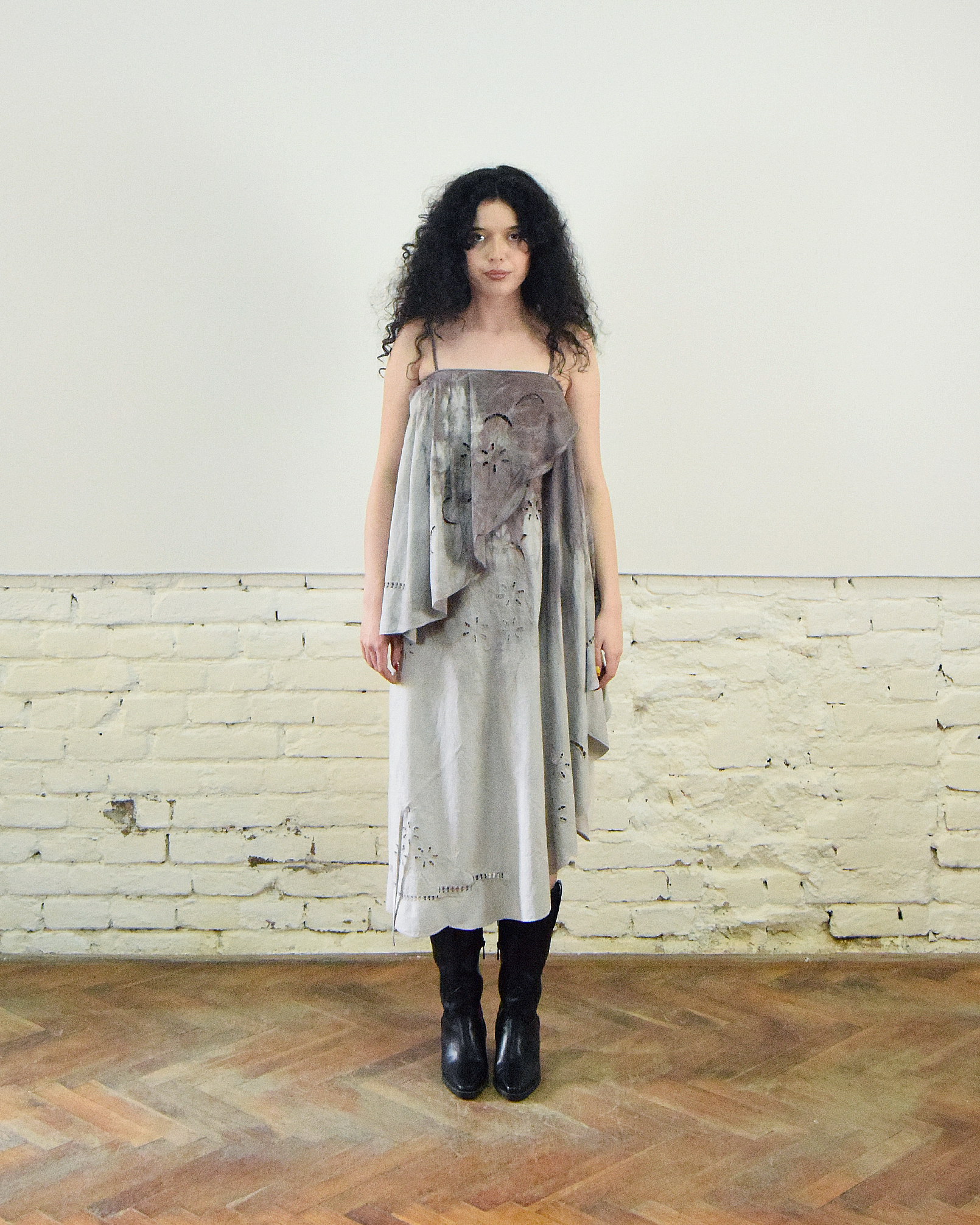 Hand dyed modular dress/skirt