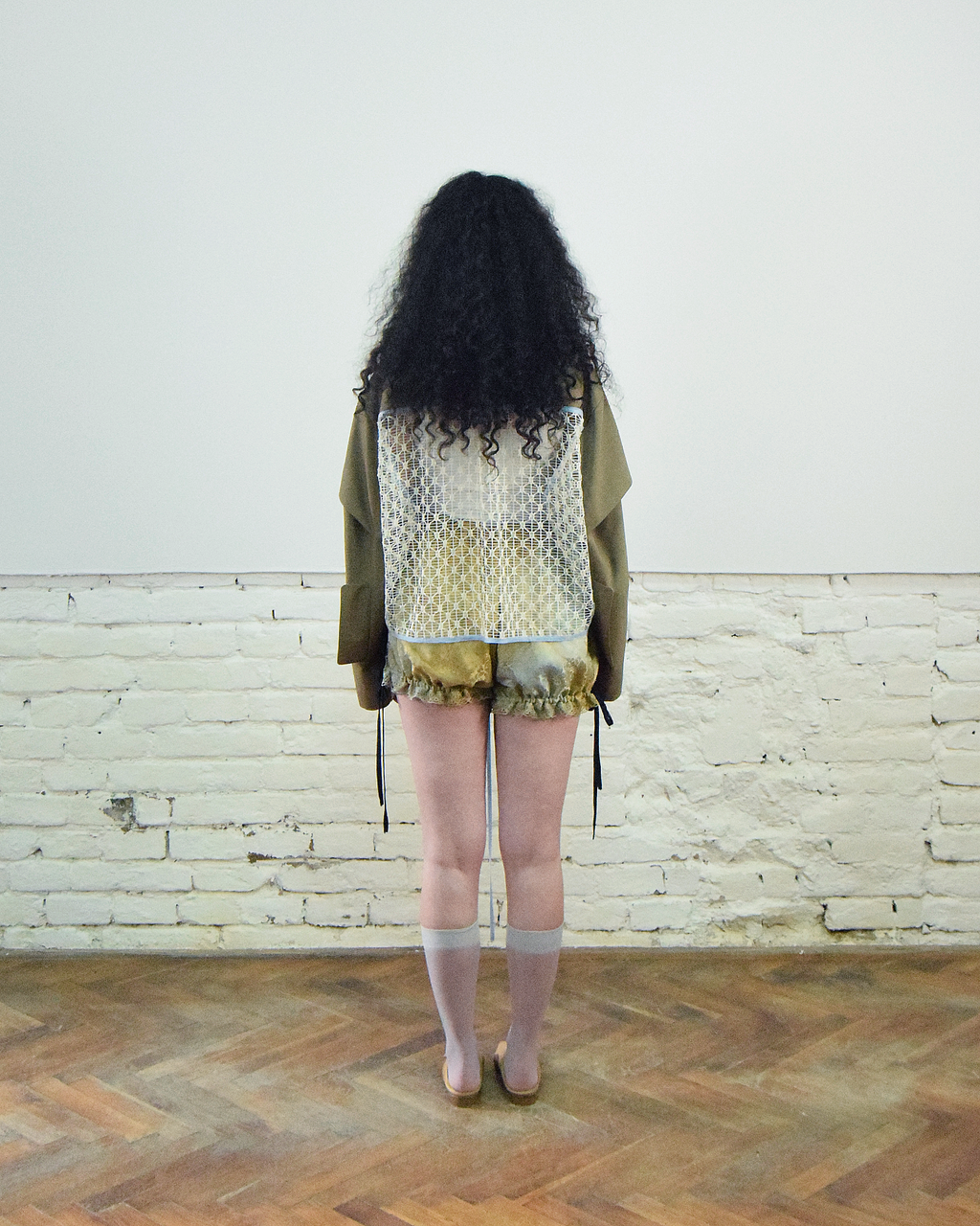 Rust dyed bloomer shorts