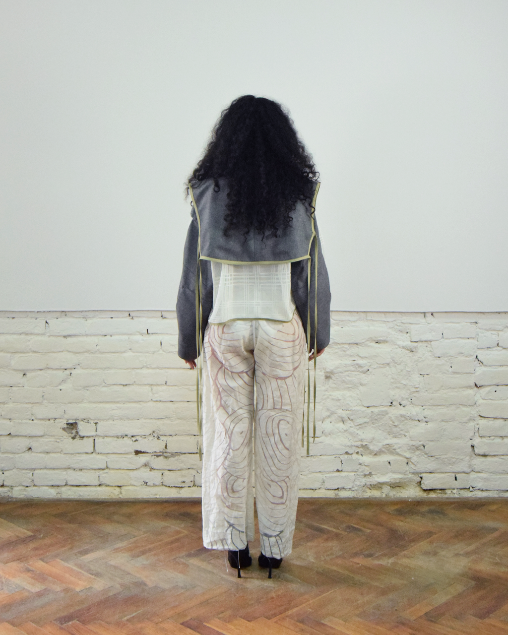 White see-though trousers