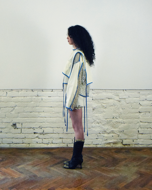 Butter yellow layered shirt