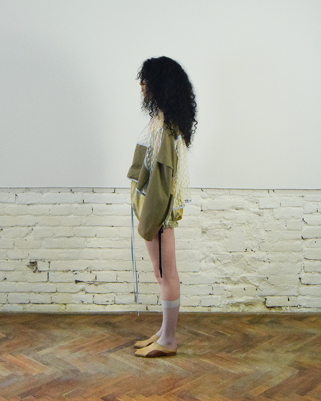 Rust dyed bloomer shorts