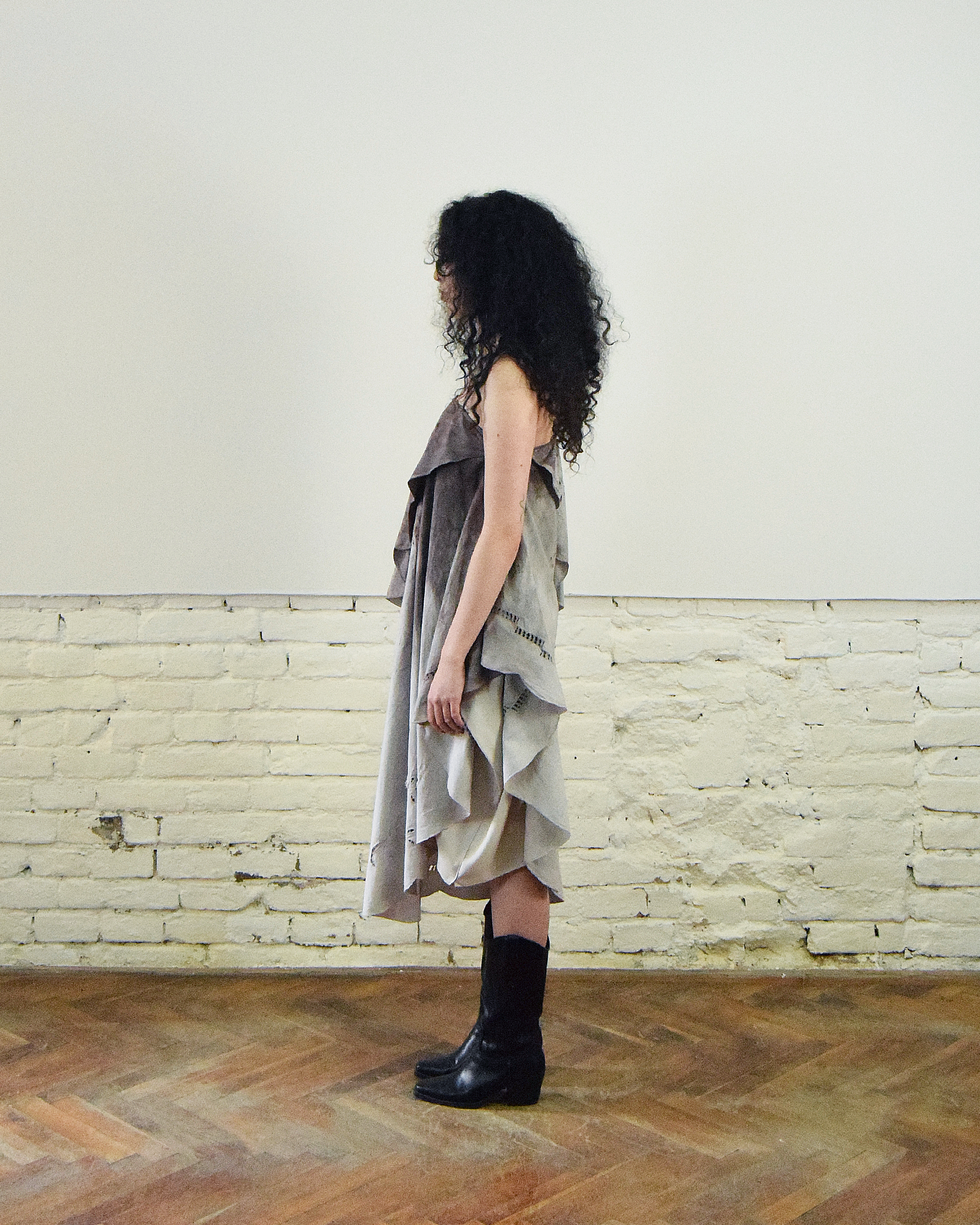 Hand dyed modular dress/skirt
